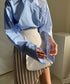 Asymmetric Stripe Patchwork Shirt